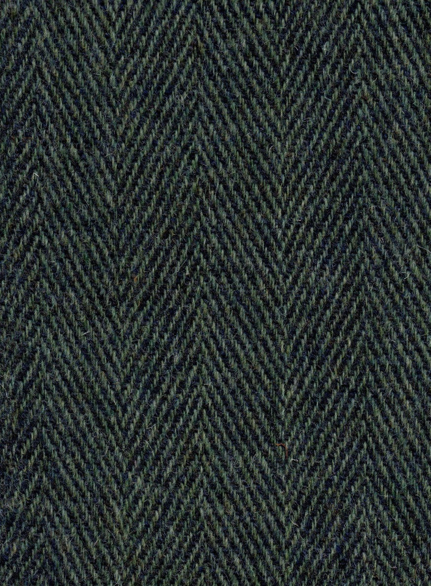 Harris Tweed - Green & Blue Herringbone Fabric – Harris Tweed Hebrides Ltd