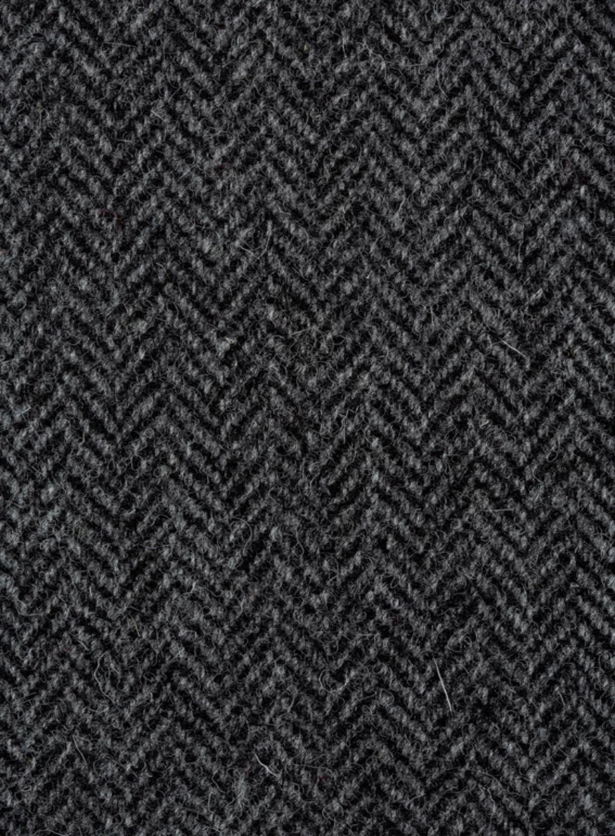 Harris Tweed Grey & Black Herringbone Fabric | FWD HA200-E1 – Harris ...