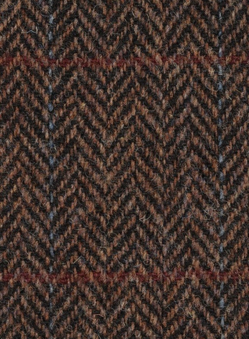 Harris Tweed Brown Herringbone Fabric | FWD HE600-E3 – Harris Tweed ...