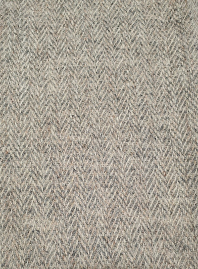 Harris Tweed Beige & Grey Herringbone Fabric 